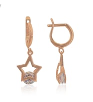 Söğütlü Silver Zirkon Taşlı Yıldız Küpe