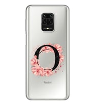 ÇiçekliHarfTasarımSüperŞeffafSilikonTelefonKılıfıXiomaiRedmiNote9Pro-Note9sO-Har