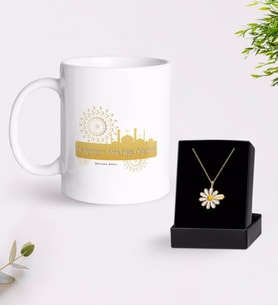BK Gift Kişiye Özel Din Kültürü Ve Ahlak Bilgisi Öğretmeni Beyaz Kupa ve Papatya Kolye Hediye Seti-5 (Model 1)