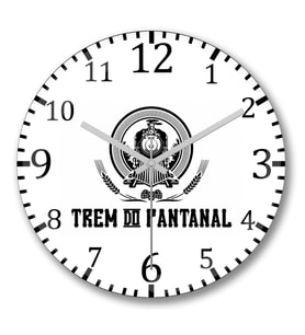 Trem Do Pantanal Duvar Saati Bombeli Gercek Cam