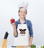 BK Gift Kişiye Özel Süper Anne Mutfak Önlüğü ve Aşçı Şapkası Seti - 1 (Beyaz)