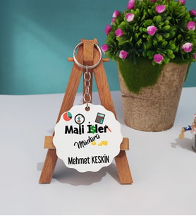 Mali İşler Müdürü Ahşap Anahtarlık