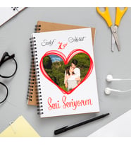 Fotoğraflı Seni Seviyorum Defteri Kişiye Özel