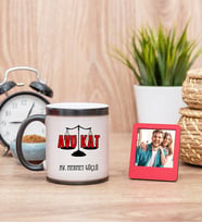Avukat Sihirli  Kupa Bardak ve Kırmızı Mini Çerçeve