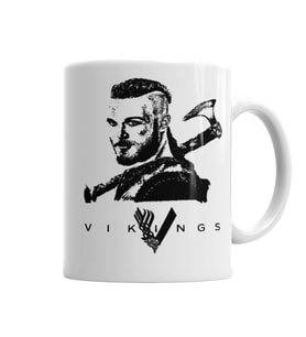 Ragnar Vikings Kupa Bardak Porselen