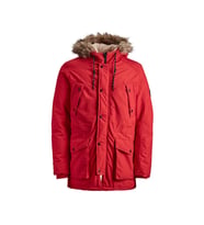 Jack Jones Erkek Günlük Mont 12156113-Scarlet Kırmızı Jorexplore Parka Jacket Sts