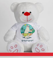 Kişiye Özel Peluş Ayıcık 50cm 86813 (Beyaz)