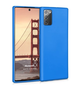 Microsonic Matte Silicone Samsung Galaxy Note 20 Kılıf Mavi