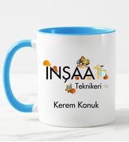 İnşaat Teknikeri Kupa Bardağı Mavi