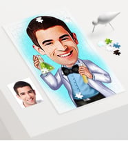 BK Gift Kişiye Özel Bay Kimya Mühendisi Karikatür 240 Parça A3 Puzzle  2