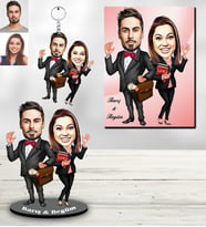 Kişiye Özel Avukat Arkadaş Karikatürlü 3 lü Hediye Seti Model-1