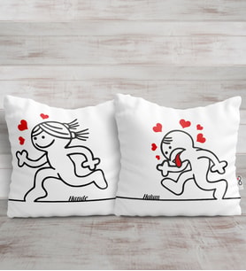 BK Gift Kişiye Özel İkili Sevgili Yastık Seti - 4