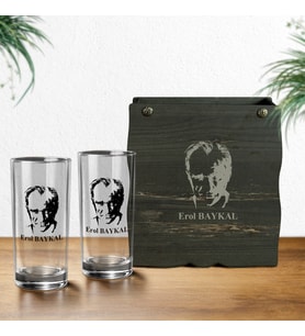 Atatürk Temalı İsme Özel Rakı Bardağı