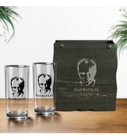 Atatürk Temalı İsme Özel Rakı Bardağı