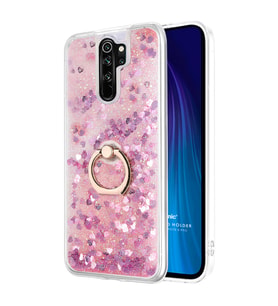 Microsonic Xiaomi Redmi Note 8 Pro Kılıf Glitter Liquid Holder Pembe