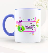 BK Gift Kişiye Özel En İyi Öğretmen Mavi Kupa Bardak - 1