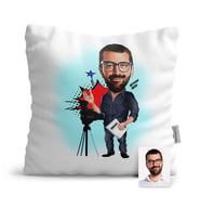 BK Gift Kişiye Özel Bay Yönetmen Karikatür  Yastık  1