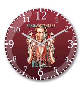 Total Recall  Duvar Saati Bombeli Gercek Cam