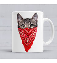 Gangster Cat Kedi Kupa Bardak Porselen