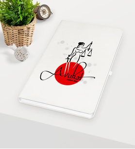 BK Gift Kişiye Özel Avukat Temalı Beyaz Defter - 11