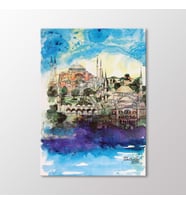 Arty Tablo Suluboya, Sultanahmet ve Ayasofya Camii Tablo (Karışık)