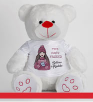 Kişiye Özel Peluş Ayıcık 50cm 86812 (Beyaz)