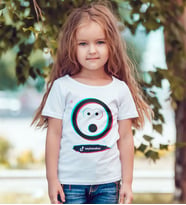 BK Gift Kişiye Özel TikTok Beyaz Çocuk Tişört - 9