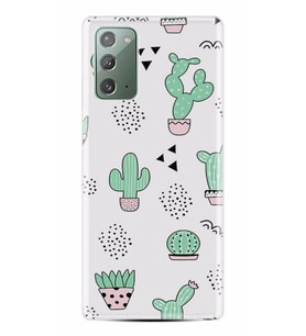 Kılıfland Samsung Galaxy Note 20 Kılıf Silikon Resimli Kapak Cactus Pattern Stok 901