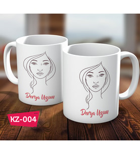 Kişiye Özel İsimli Kız Arkadaşa Hediye Kupa Bardak