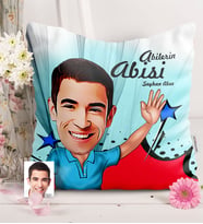 BK Gift Kişiye Özel Abilerin Abisi Karikatürlü  Yastık  1