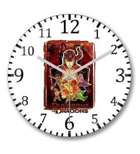 Dungeons Dragons Caverna Do Dragao Duvar Saati Bombeli Gercek Cam