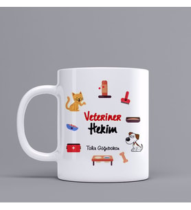 Kişiye Özel Veteriner HekimTemalı Kupa Bardak Z36