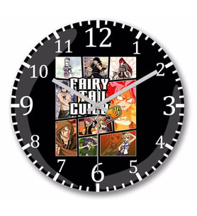 Fairy Tail Guild Anime GTA Style Duvar Saati Bombeli Gercek Cam