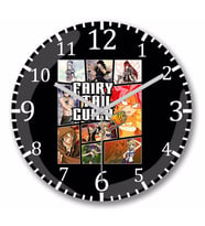 Fairy Tail Guild Anime GTA Style  Duvar Saati Bombeli Gercek Cam