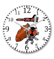 Kamen Rider Fourze1 Duvar Saati Bombeli Gercek Cam