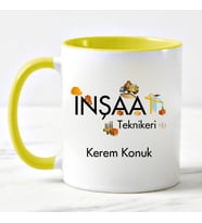 İnşaat Teknikeri Kupa Bardağı Sarı