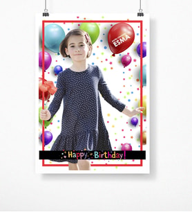BK Gift Kişiye Özel Doğum Günü Kanvas Kumaş Afiş Poster 50 X 70 Cm 6