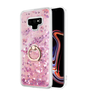Microsonic Samsung Galaxy Note 9 Kılıf Glitter Liquid Holder Pembe