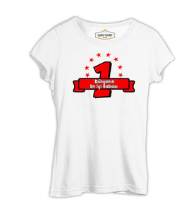 Dünyanın En İyi Babası Beyaz Kadın Tshirt