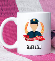 Erkek Polise En Yakışıklı Polis Kupa Bardak