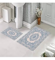 Banyo Halısı Ikili Klozet Takımı Kaymaz Tabanlı (60 xm x 100 cm + 40 cm x 60 cm) 