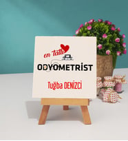 Mesajlı Odyometrist Tasarımlı Kişiye Özel Odyometrist Dekoratif Taş Baskı 