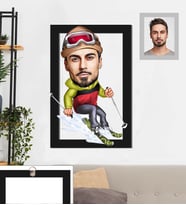 Kişiye Özel Sporcu Karikatürlü 3D Ahşap Tablo 30x47 Bay-2