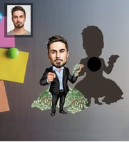 Kişiye Özel Patron Karikatürlü Ahşap Magnet Bay-21