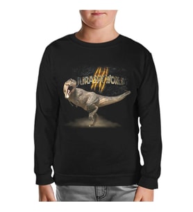 Jurassic World T-Rex Siyah Çocuk Sweatshirt