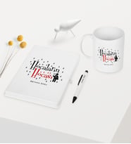 BK Gift Kişiye Özel Hocaların Hocası Temalı Beyaz Defter Kalem Kupa Seti - 1