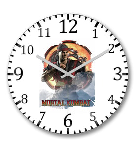 Mortal Kombat Liu Kang Game Duvar Saati Bombeli Gercek Cam