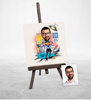 BK Gift Kişiye Özel Doktor Karikatür Şovaleli Doğal Taş  1