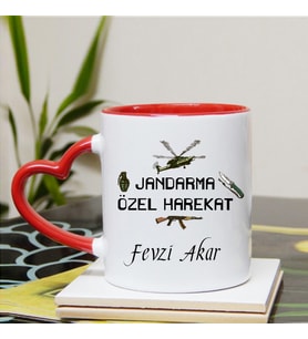 Jandarma Özel Hareket Kupa Bardağı Kalpli