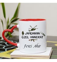 Jandarma Özel Hareket Kupa Bardağı Kalpli